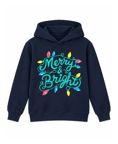 Prince Peter Collection Girls' Merry And Bright Hoodie - Big Kid In Blue