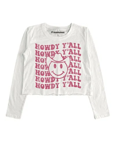 Prince Peter Collection Girls' Paris Bow Tee - Big Kid In White