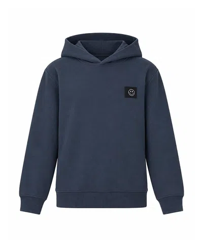 Prince Peter Collection Girls' Smile Patch Hoodie - Big Kid In Blue