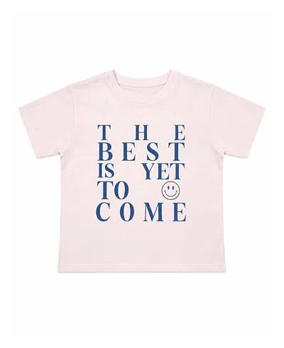 Prince Peter Collection Girls' The Best Is Yet To Come Crew Tee - Big Kid In Pink