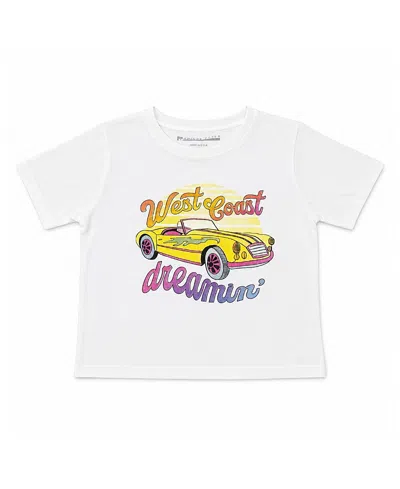 Prince Peter Collection Girls' West Coast Dreaming Crew Tee Top - Big Kid In White