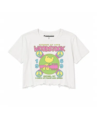 Prince Peter Collection Girls' Woodstock Summer Of Love Crop Top - Big Kid In White