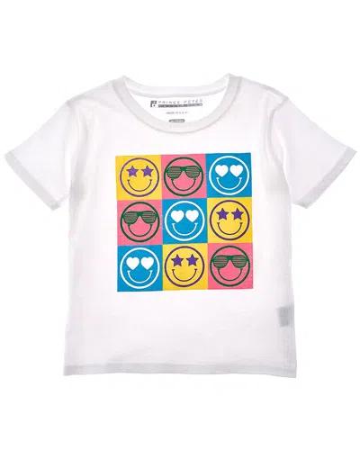 Prince Peter Collection Kids' Prince Peter Happy Face Panels T-shirt In White