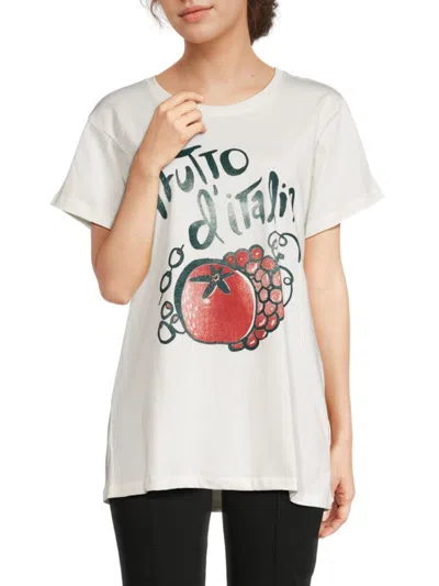 Prince Peter Collection Women's Frutto Di Italian Graphic T-shirt In Off White
