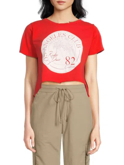 Prince Peter Collection Women's La Rodeo Crop T-shirt In Red