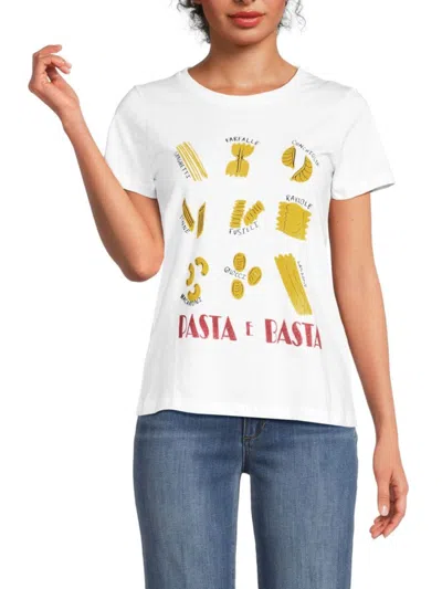 Prince Peter Collection Women's Pasta Graphic T-shirt In White