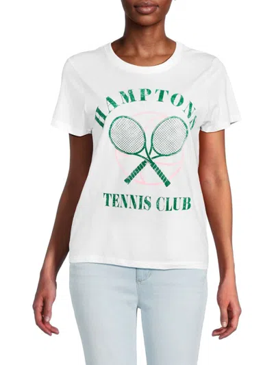 Prince Peter Collection Women's Tennis Club Crewneck Tee In White