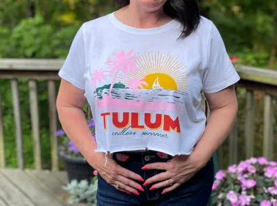 Prince Peter Cropped Tulum Tee In White
