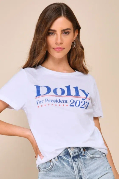 Prince Peter Dolly For President White Short Sleeve Graphic Tee