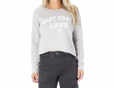 Prince Peter East Coast Love Pullover Crop Sweatshirt In Grey In Gray