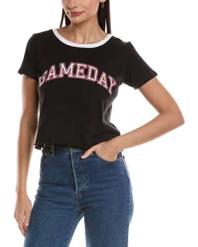 Prince Peter Gameday Oversized Crop T-shirt In Black