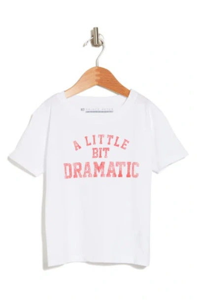 Prince Peter Kids' Dramatic Cotton Graphic T-shirt In White