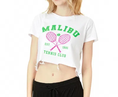 Prince Peter Malibu Tennis Cropped Top In White