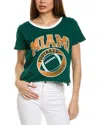 Prince Peter Miami Football Boyfriend Crop T-shirt In Green