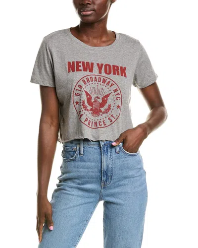 Prince Peter New York Prince Street Crop T-shirt In Grey