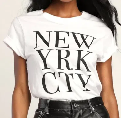 Prince Peter Nyc Block Tee In Wh In White