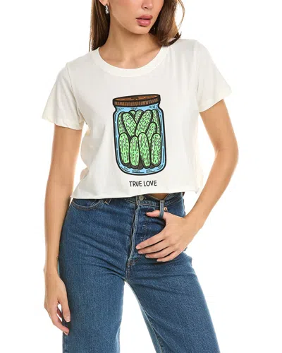 Prince Peter Pickle Jar Crop T-shirt In White