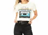 Prince Peter Rick Springfield Cassette Cropped Tee In White In White