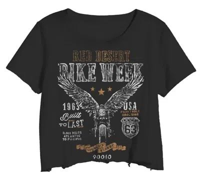 Prince Peter Women's Bike Week Crop Tee In Black