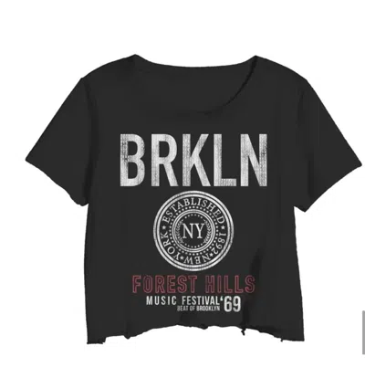 Prince Peter Women's Brooklyn Forest Hills Crop Tee In Black