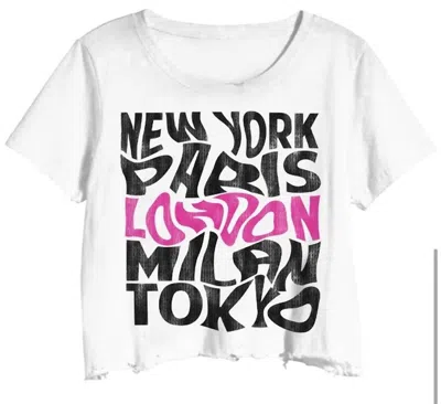 Prince Peter Women's Jet Setter Cropped Tee In White