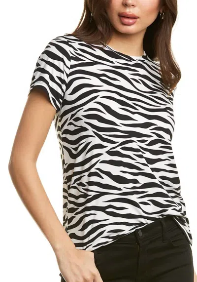 Prince Peter Zebra Print T-shirt In White/black In Multi