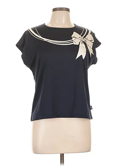 Pre-owned Prince Short Sleeve Top Black Boatneck Tops