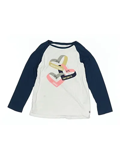 Pre-owned Princess Awesome Kids' Long Sleeve Top Silver Crew Neck Tops