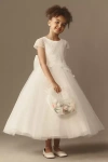 Princess Daliana Clara Floral Appliqué Flower Girl Dress