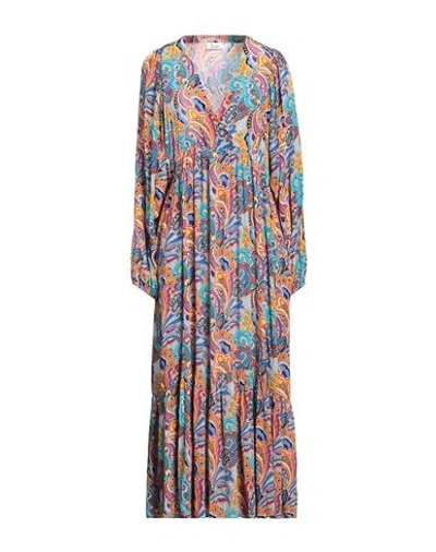 Princess Goes Hollywood Woman Maxi Dress Azure Size 8 Viscose In Blue