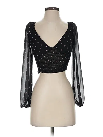 Pre-owned Princess Polly 3/4 Sleeve Blouse In Black