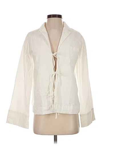 Pre-owned Princess Polly 3/4 Sleeve Blouse In Ivory