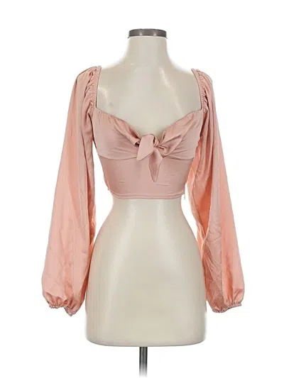 Pre-owned Princess Polly 3/4 Sleeve Blouse In Pink