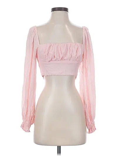 Pre-owned Princess Polly 3/4 Sleeve Blouse In Pink