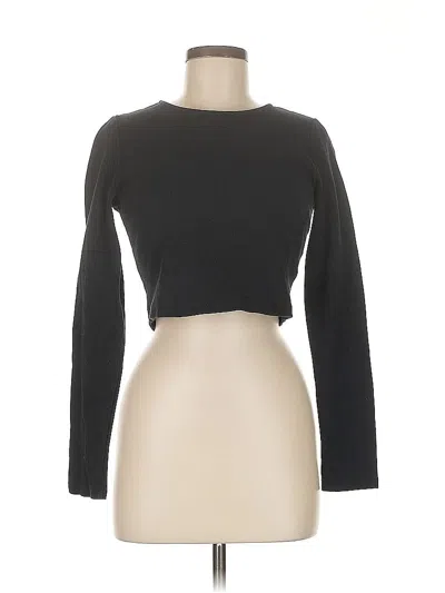 Pre-owned Princess Polly 3/4 Sleeve T-shirt In Black