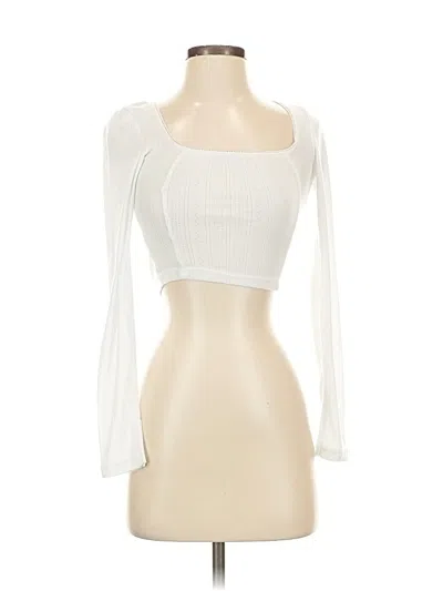 Pre-owned Princess Polly 3/4 Sleeve T-shirt In White