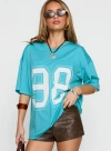 Princess Polly 98 Sports Graphic Top In Blue