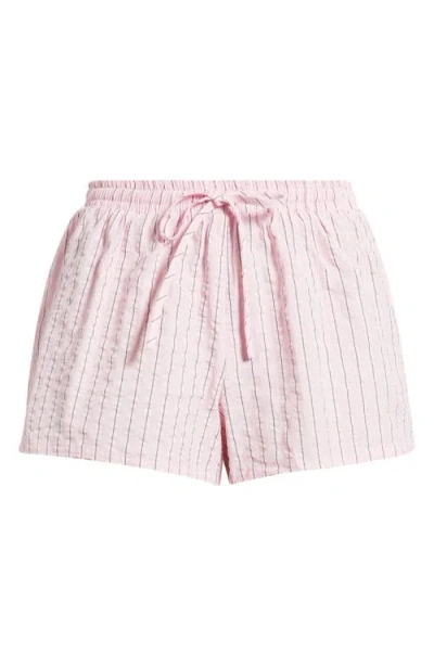 Princess Polly Abigayle Stripe Tie Waist Shorts In Pink