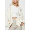 Princess Polly Abner Open Stitch Cardigan In Light Beige