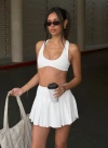 Princess Polly Active Dynamic Pleat Active Skort In White