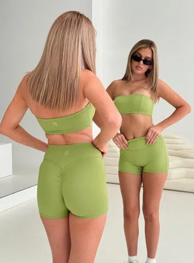 Princess Polly Active End Goal Active Bandeau Top In Green