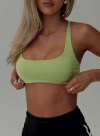 Princess Polly Active Finish Line Active Cross Back Top In Green