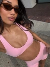 Princess Polly Active Pulse Halter Yoga Crop In Pink