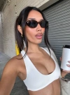 Princess Polly Active Pulse Halter Yoga Crop In White