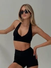Princess Polly Active Return Serve Halter Active Top In Black