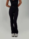 Princess Polly Active Sunday Session Active Flare Leg Pant In Black
