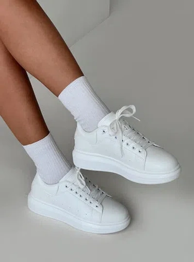 Princess Polly Adaline Sneakers In White