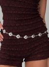 Princess Polly Afterglow Spiral Belt In Silver
