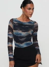 Princess Polly Agate Long Sleeve Bodysuit In Multi