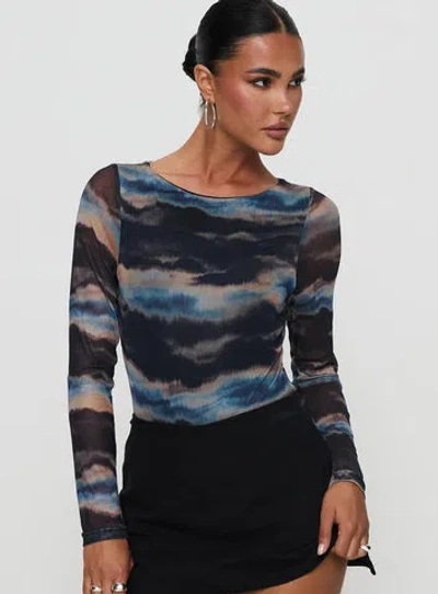 Princess Polly Agate Long Sleeve Bodysuit In Multi